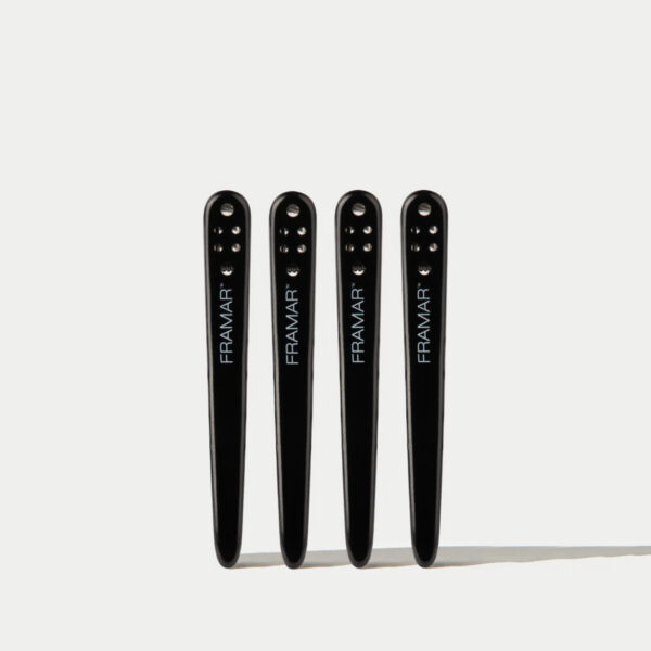 Klipsy fryzjerskie do włosów Framar Big Bite Clips Black 4 szt