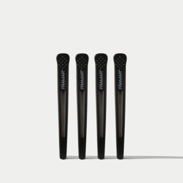 Klipsy fryzjerskie do włosów Framar Super Sectioner Clips Black 4 szt